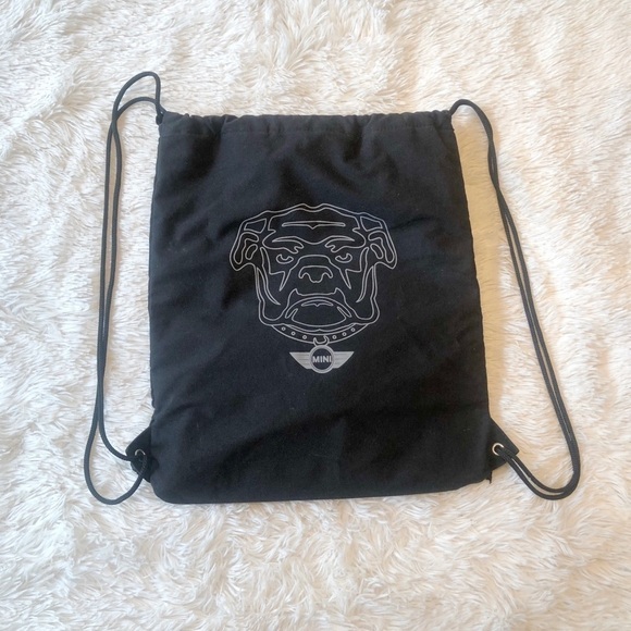BMW Mini French Bulldog Drawstring Backpack NWT - Picture 7 of 8